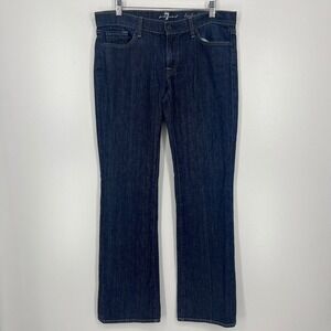 7 For All Mankind Women Dark Wash Bootcut Denim Jeans Size 31 Vtg Y2K